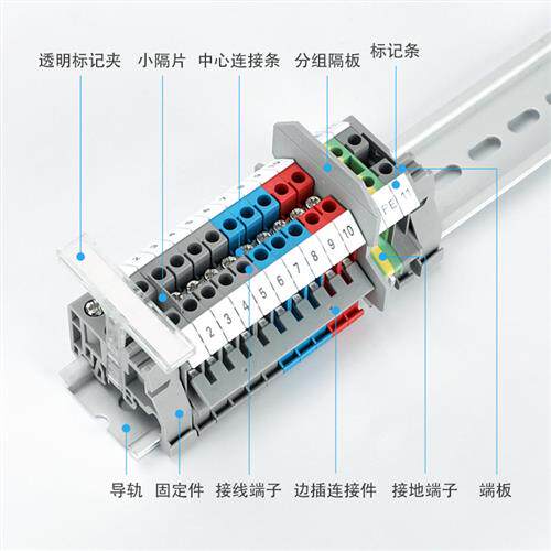 铜件导轨式uk接线端子UK2.5B/3n/5n/6n/10n/16电压电流接地端子排 - 图2