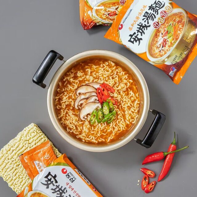 Korean Nongshim Anseong Noodles Original Instant Noodles Instant Ramen Korean Instant Noodles Food
