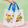 Children's handmade DIY painting graffiti bag Kindergarten gift cartoon non-woven painting and coloring tutorial bag