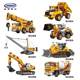 Building blocks toy excavator crane engineering assembly educational children's car boy star castle model lifting series men's push