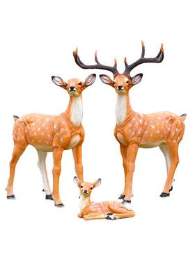 玻璃钢梅花鹿摆件彷真树脂小鹿雕塑动物户外花园庭院装饰品幼儿园