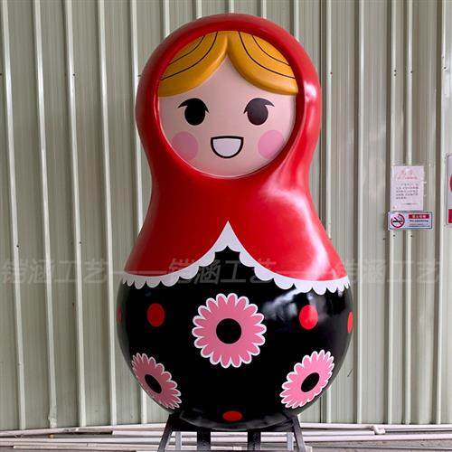 玻璃钢俄罗斯套娃雕塑不倒翁彩绘工艺品公仔玩偶落地摆件户外大型,淘宝优惠券,粉丝福利购,淘宝优惠卷