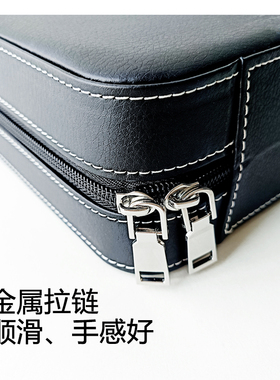 谜珀彩宝石钻石裸石戒面首饰珠宝皮拉链箱盒子透明展示盒收纳携带