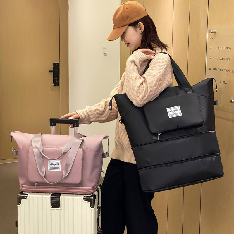 2025新款旅行包女大容量待产收纳包出差便携包手提包运动健身包男 - 图0