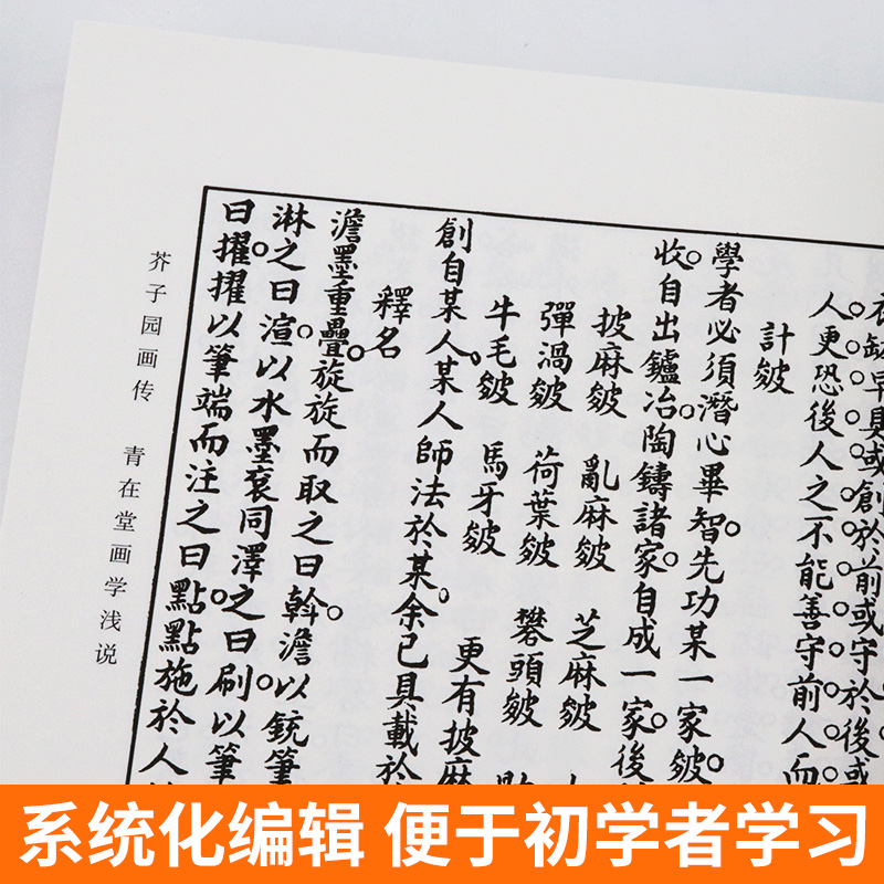 芥子园画传 正版全集4册 山水梅兰竹菊翎毛花卉人物巢勋临本介子 原版古代名家传世国画临摹技法图释人民美术出版社 芥子园画谱 - 图3