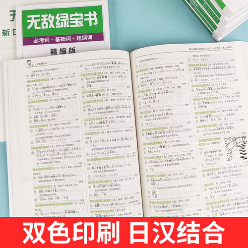 无敌绿宝书 n1 n2 n3 n4 n5 词汇 语法 新日语能力考试 李晓东 全套7册 绿宝书n2日语 JLPT日语语法书练习册 新日语能力测试日语 - 图1