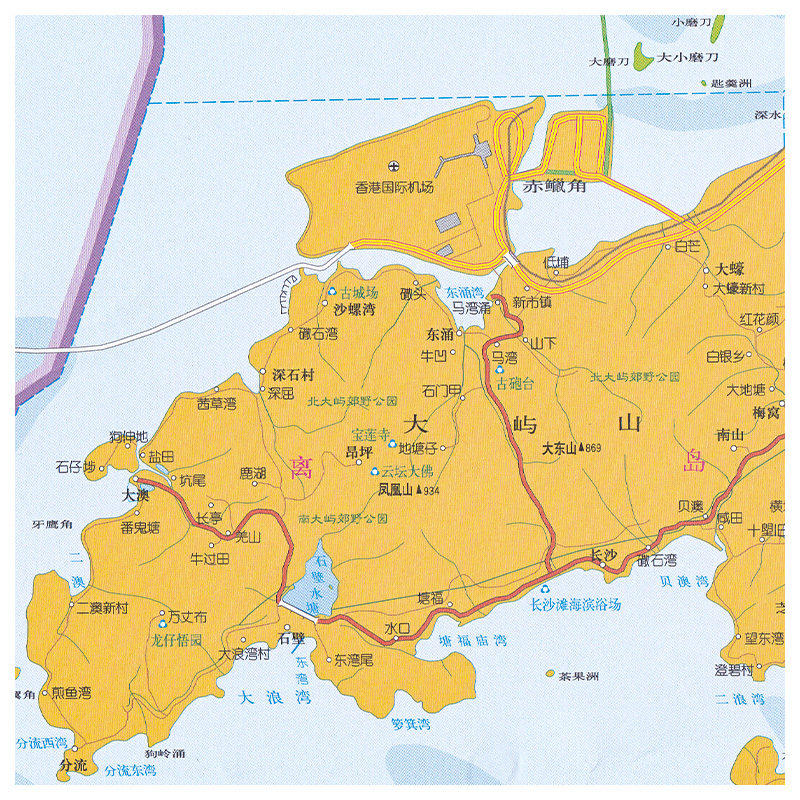 2024新版 香港 澳门特别行政区地图 贴图 106*75cm大幅面 中国分省地图 折叠袋装 高清印刷 交通政区图 星球地图出版社 - 图1