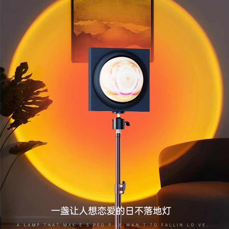 可聚焦LED夕阳落日灯摄影直播间补光灯主播网红才艺拍照打光灯拍摄神明少女灯背景轮廓灯抖音视频氛围灯 - 图2