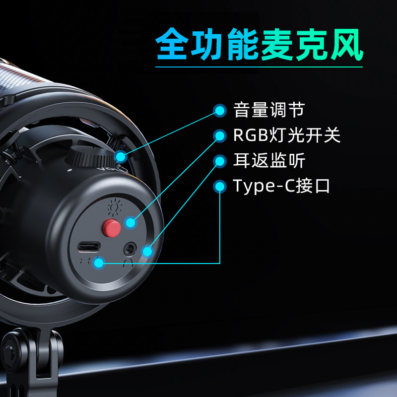 专业配音话筒有声书录音设备手机录歌直播游戏专用朗诵电容麦克风