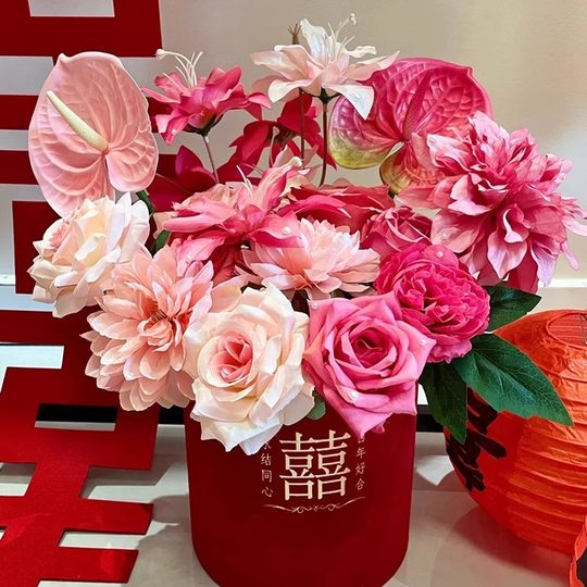 Simulated flower wedding decoration Mengyuanxipu wedding decorations