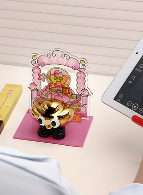 陶瓷元宝香插线香装饰品摆件桌面工位稳定情绪生日礼物