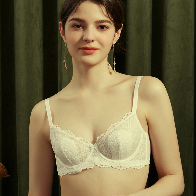 法式性感蕾丝聚拢兔耳杯收副乳内衣 法天妮文胸