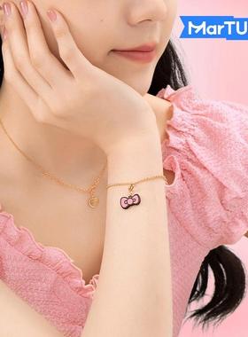 马克图布HelloKitty巧克力饰品礼盒925银女友项链七夕送女友礼物