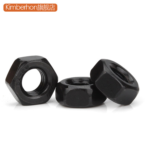 M2M2.5M3M4M5M6M8M10M12MM黑色304不锈钢螺母六角锁紧螺帽螺丝帽 - 图0