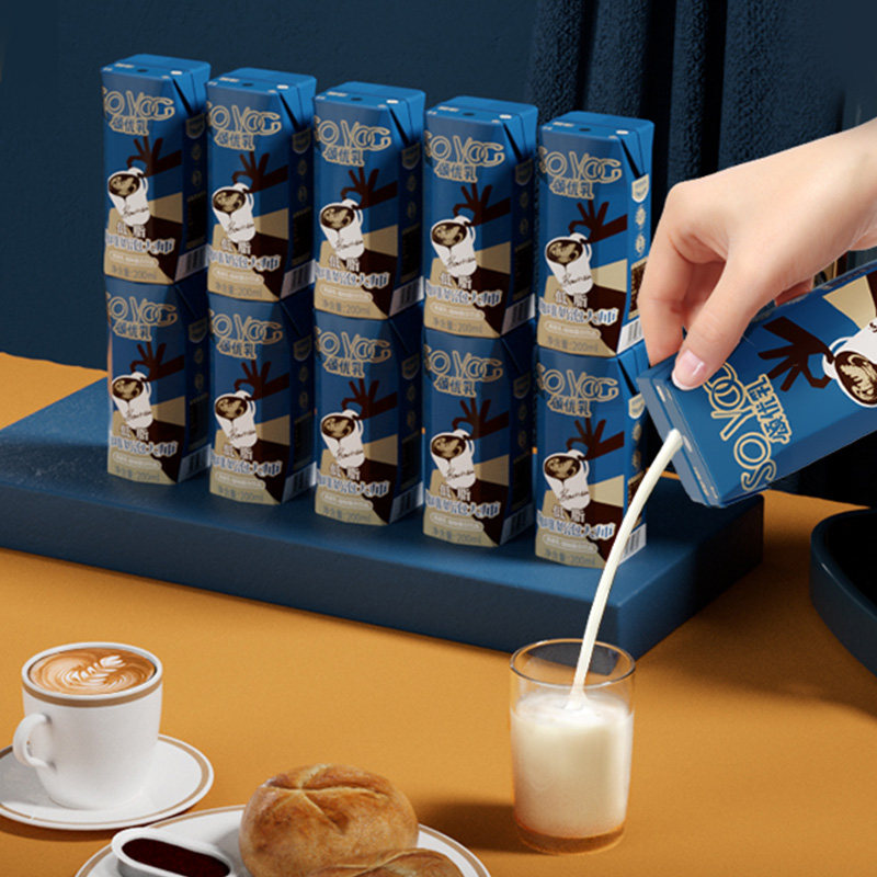 【赵露思代言】【天猫u先】颂优乳低脂高钙咖啡奶泡大师200ml*6