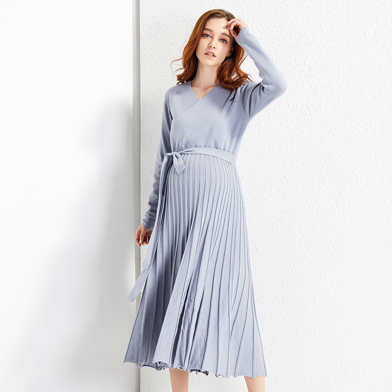 masanon孕妇秋季外穿可潮妈连衣裙 masanon连衣裙