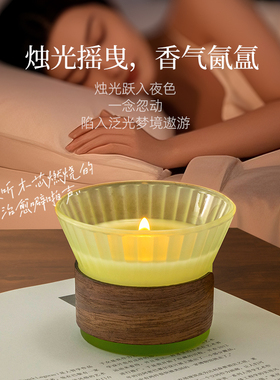 热可可香薰蜡烛室内家用持久高级