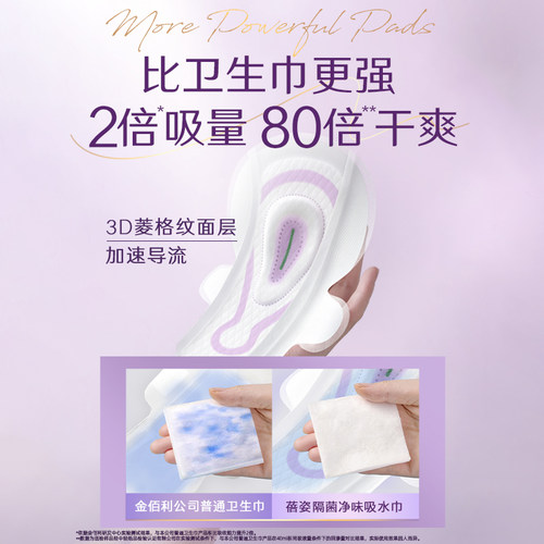 poise蓓姿女性吸水巾成人孕妇专用漏尿护垫瞬吸轻薄透气24包任选 - 图1
