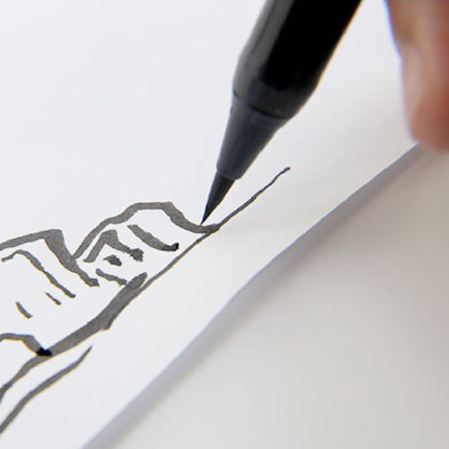 Copic画笺笔水毛笔书写签名毛笔黑色 - 图2