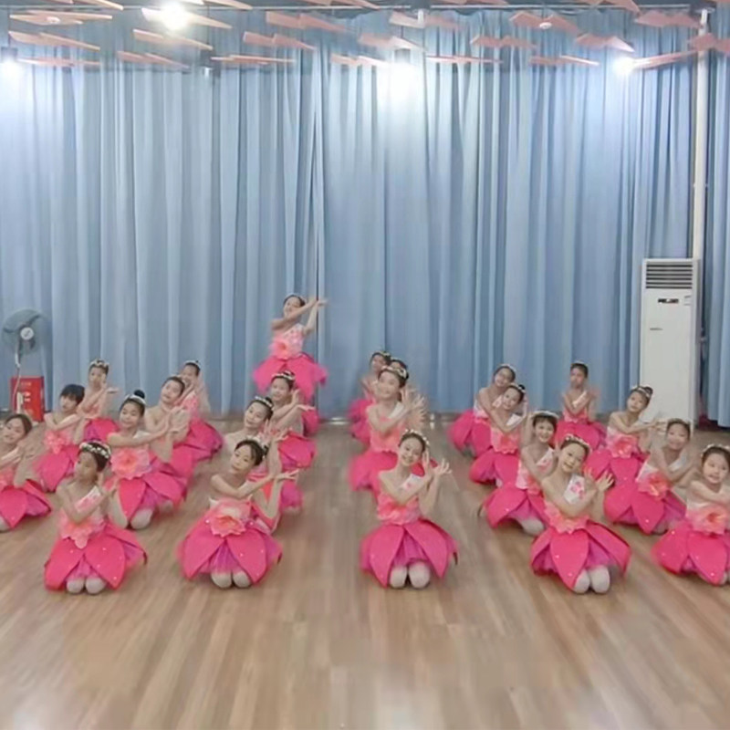 莞邑玉兰香儿童民族服装女舞蹈服 袖茗民族服装/舞台装