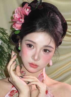新中式头花甜美郁金香造型发饰