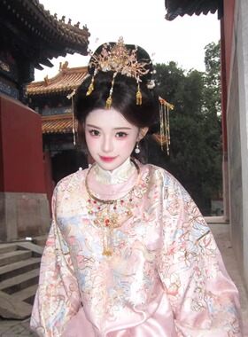 公主额冠头饰汉服超仙套装宫廷