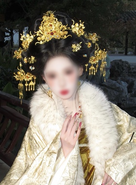 贵女原创明制套装金色套装华丽款