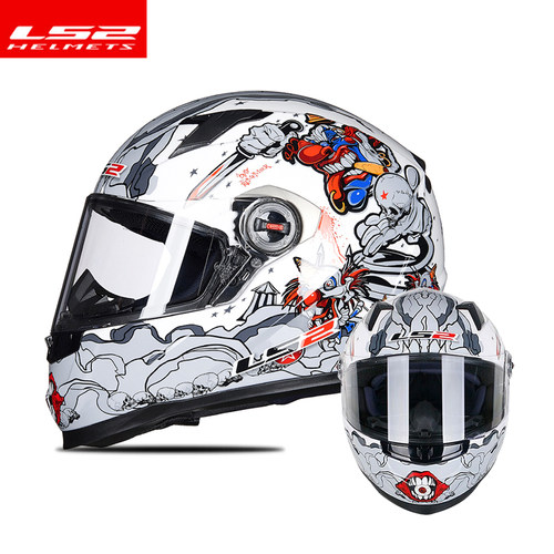 LS2头盔摩托车全盔男女电动车四季防雾机车3C认证安全帽夏 FF358 - 图1