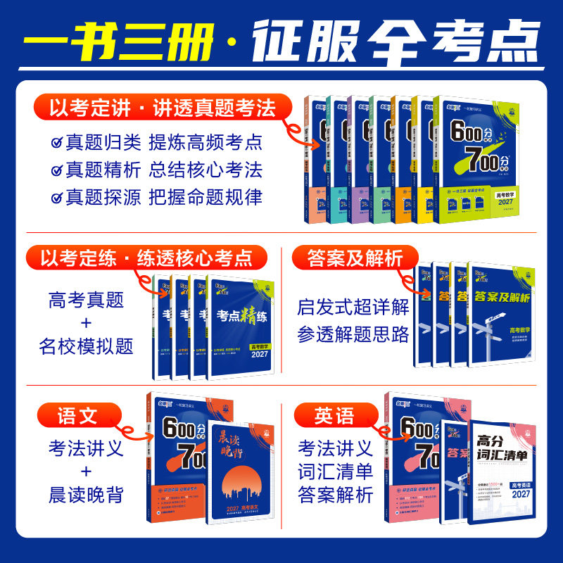 理想树2026新版高考必刷题600分考点700分考法数学英语物理化学生物语文地理历史新高考A版高中高考一二轮总复习讲解真题