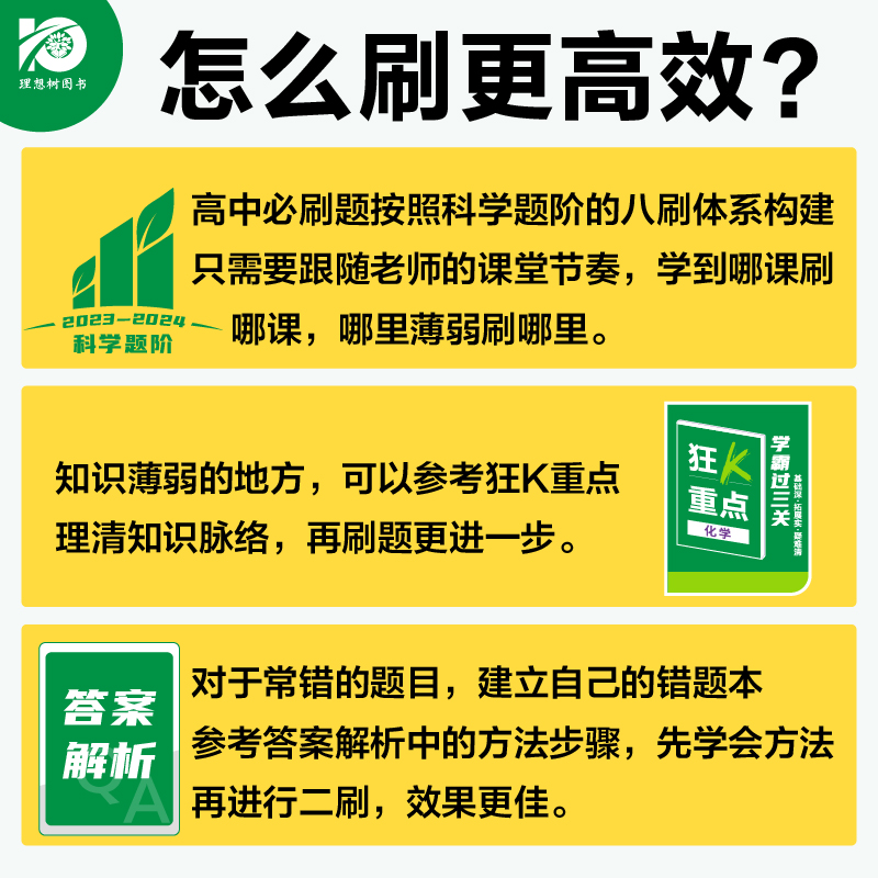 理想树2025版高中必刷题高一上下数学物理化学生物必修一人教版新教材同步练习册题必修必修二三四英语文政治历史地理高一下必刷题