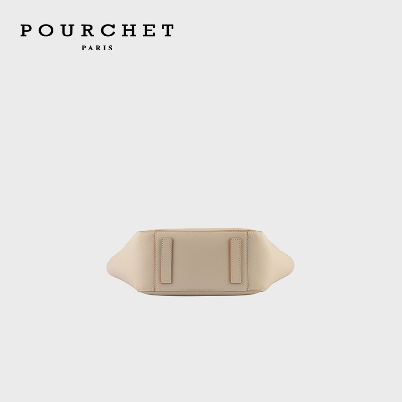 POURCHET/宝榭中号蝴蝶包法国原创设计女士手拎通勤托特搭扣设计 - 图2