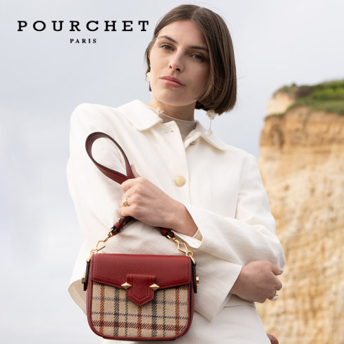 POURCHET/宝榭原创新款斜挎包轻奢小众时尚设计感爆款格纹小猪包 - 图2