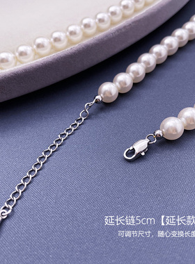 极细2mm3mm珍珠项链女款珍珠颈链