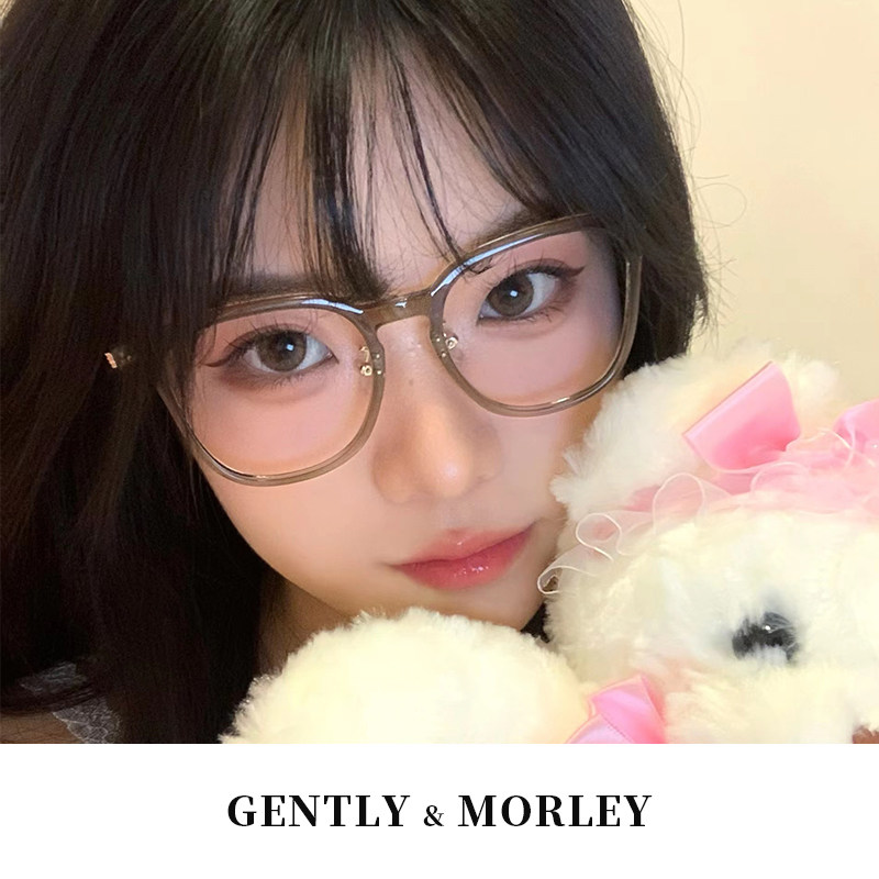 gm冷茶色女款方框防蓝光抗辐射眼镜 gently morley防蓝光镜