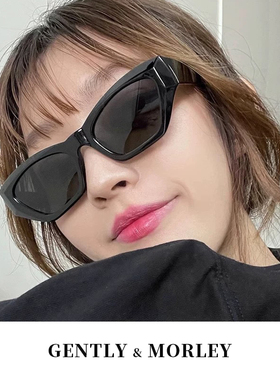 新款豹纹猫眼墨镜女显脸小