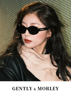 新款复古圆形墨镜女高级感防晒