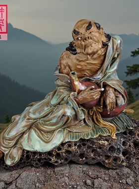 许英进原作孤品石湾公仔陶瓷葫芦仙别墅茶室设计艺术空间定制收藏