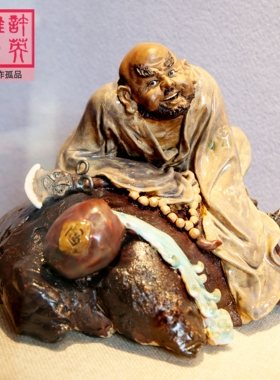 许英进原作孤品石湾公仔陶瓷鲁智深别墅茶室设计空间高级礼品定制