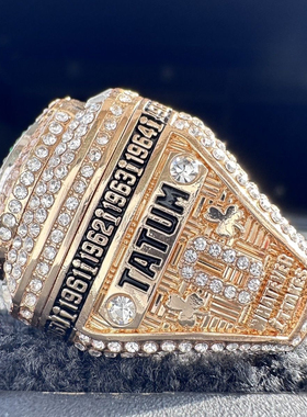 官方2024年篮球波士顿凯尔特人加内特布朗总冠军戒指球迷指环收藏