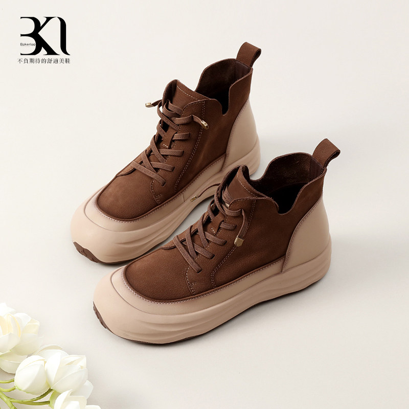 BAKERLOO系带中帮厚底休闲女鞋JY192 - 图3