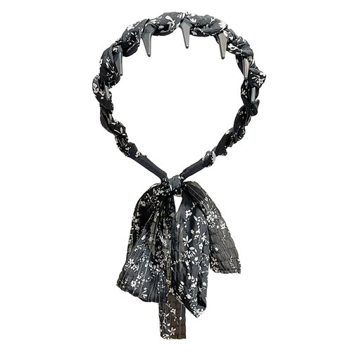 Детский ободок, зубчатая нескользящая повязка на голову, цветочный принт