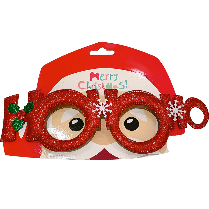 儿童圣诞节眼镜框装饰品可爱搞怪礼物2025新款圣诞老人头饰秋冬女 - 图3