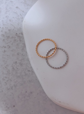 钛钢满天星戒指极细碎银子星河指环饰品细闪多切面尾戒