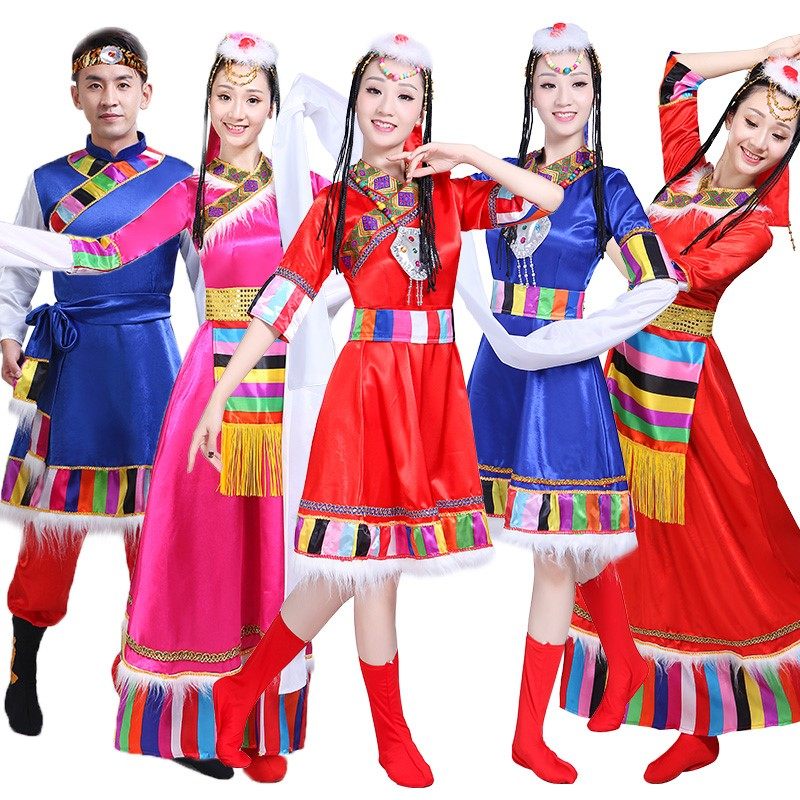 少数民族藏族舞蹈演出服装女款式 abouthoney民族服装/舞台装