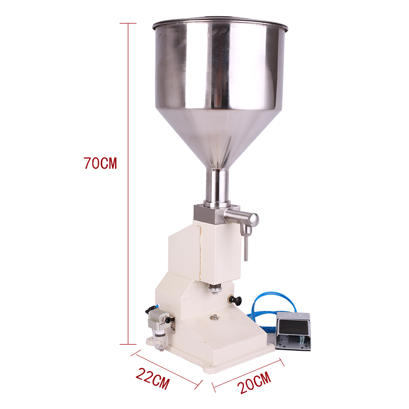 赤远鑫A02气动灌装机小型灌装机凝胶蜂蜜面霜定量灌装机膏体液体两用灌装机小剂量定量分装机药膏精油灌装机 - 图3