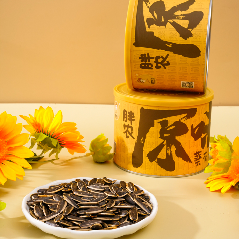 胖农原味瓜子新春大礼盒6罐装1276g内蒙熟葵花籽2024新货过年送礼