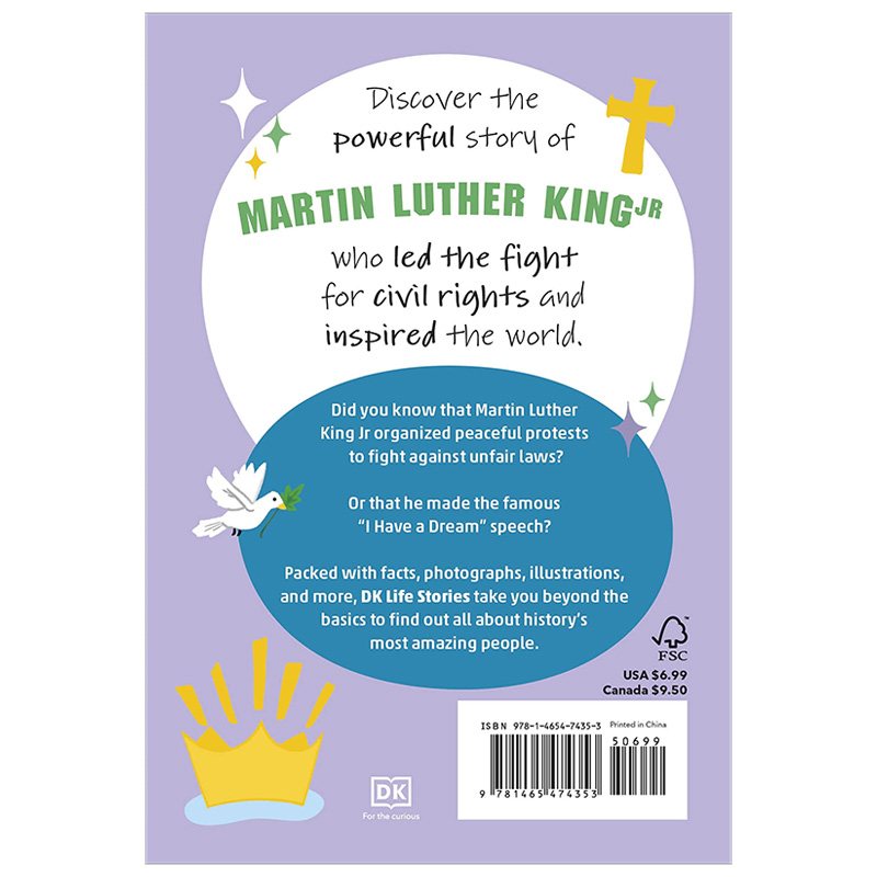 【现货】DK人物故事 马丁·路德·金Martin Luther King Jr 英文儿童章节书阅读 6-10岁 人物传记 名人励志故事 原版正版