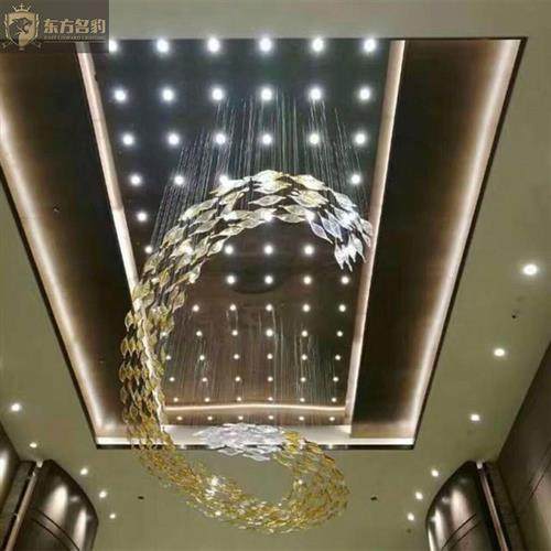 创意水晶灯商场广场中庭大型非标艺术灯KTV会所扭叶玻璃吊灯,淘宝优惠券,粉丝福利购,淘宝优惠卷