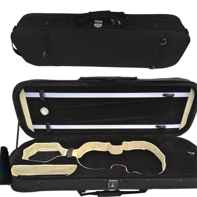 Upscale crowd square black bag violin light back box Double shoulder harmonica 44 Triangle to form atmospheric hand 