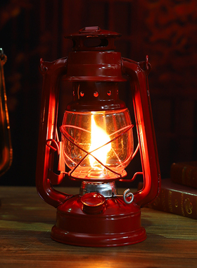 铁艺复古煤油灯道具装饰摆件